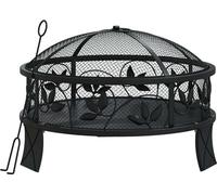 vidaXL Plateau de feu avec tisonnier 50 cm XXL Acier