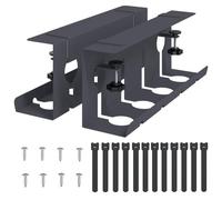 vidaXL Plateau de gestion de câbles sous le bureau 2 pc Anthracite