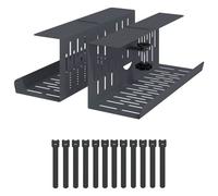 vidaXL Plateau de gestion de câbles sous le bureau 2 pc Anthracite