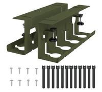 vidaXL Plateau de gestion de câbles sous le bureau 2 pc Vert olive