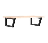 vidaXL Plateau de lavabo avec support Acier et bois massif Chêne