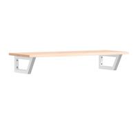 vidaXL Plateau de lavabo avec support Acier et bois massif Chêne