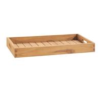 Plateau de service 60x35 cm Bois de teck massif Brun G