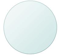vidaXL Plateau de Table, Ø 400 mm, Verre Trempé, Sans Montage, Transparent, Rond, 8 mm d’Épaisseur 243625