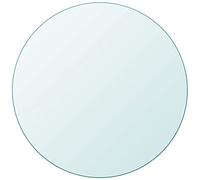 vidaXL Dessus de Table Ronde Verre Trempé 400 mm Plateau de Table Meuble, Ø 40 cm, Transparent