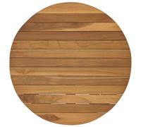 vidaXL Plateau de Table Ø 50 x 3,5 Rond Bois de Teck Massif Naturel, Table en Teck, Design Moderne, Meuble pour la Maison, Bureau intérieur, extérieur, Surface Marron
