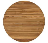 vidaXL Plateau de Table Ø 60 x 3,5 Rond Bois de Teck Massif Naturel, Table en Teck, Design Moderne, Meuble pour la Maison, Bureau intérieur, extérieur, Surface Marron