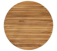 vidaXL Plateau de Table Ø 80 x 3,5 Rond Bois de Teck Massif Naturel, Table en Teck, Design Moderne, Meuble pour la Maison, Bureau intérieur, extérieur, Surface Marron