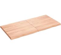 vidaXL Dessus de table bois chêne massif traité bordure assortie 363960