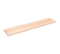 vidaXL Plateau de table 220x50x(2-4) cm Bois massif non traité Bord d'arbre