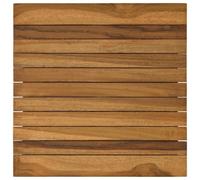 vidaXL Plateau de Table 40 x 40 x 3,5 cm Carré Bois de Teck Massif, Table en Teck, Design Moderne, Meuble pour la Maison, Bureau intérieur, extérieur, Surface Marron