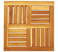 vidaXL Plateau de Table 50x50 cm Carré en Bois Massif d'Acacia, Marron, Huile Naturelle, Destiné à l'Extérieur