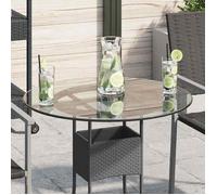vidaXL Plateau de Table, Ø 600 mm, Verre Trempé, Sans Montage, Transparent, Rond, 8 mm d’Épaisseur 243627