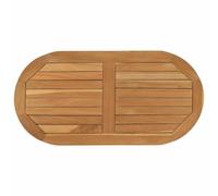vidaXL Plateau de Table 80 x 40 x 2,5 cm Ovale Bois de Teck Massif, Plateaux de Table de Cuisine Moderne, en Teck, Marron Solide, Parfaits pour Repas, Bureaux, mobilier décontracté