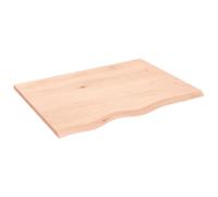 vidaXL Plateau de table 80x60x2 cm Chêne massif non traité