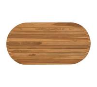 vidaXL Plateau de Table 90 x 45 x 3,5 cm Ovale Bois de Teck Massif, Surface en Teck Chic, Plateau Moderne pour Table à Manger, Meuble Pratique et Tendance