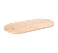 vidaXL Plateau de table ovale 90x45x2,5 cm bois massif de pin Multicolore