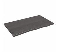 vidaXL Plateau de table brun foncé 100x60x2 cm Chêne massif traité