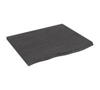 vidaXL Plateau de table brun foncé 60x50x2 cm Chêne massif traité