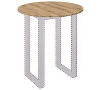 vidaXL Plateau de Table chêne Artisanal Ø 70 x 1,5 cm, Table Ronde Moderne, Bois Solide, Design Minimaliste, Surfaces personnalisées pour Meubles contemporains
