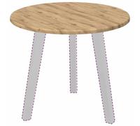 vidaXL Plateau de Table chêne Artisanal 50 x 50 x 1,5 cm, Table Ronde élégante pour Jardin, mobilier d'extérieur, Surface en Bois Durable, Parfaite pour Les Repas en terrasse