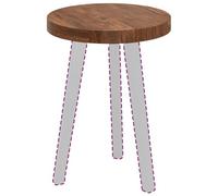 vidaXL Plateau de Table Marron Clair Ø 40 x 4 cm Bois de chêne Massif, Table de Cuisine Ronde, Plateau réversible en chêne, mobilier de Salle à Manger Chic et Pratique, Design Simple