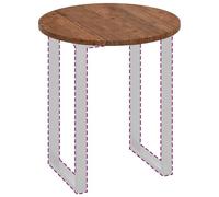 vidaXL Plateau de table rond en chêne Ø 70 x 2,5 cm Marron clair moderne, design réversible