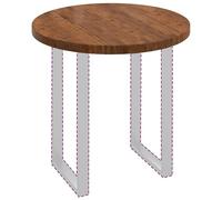 Vidaxl Plateau De Table Autre Marron Clair Ø 80 X 4 Cm Chêne Massif