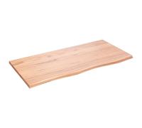 vidaXL Plateau de table marron clair 100x50x2 cm Chêne massif traité