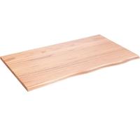 vidaXL Plateau de table marron clair 100x60x2 cm Chêne massif traité