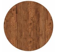 vidaXL Plateau de Table Marron Clair Ø 70 x 4 cm Bois de chêne Massif, Plateau de Table Rond en chêne Moderne, Design réversible, Surface élégante pour Un bel intérieur