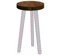 vidaXL Plateau de Table Marron foncé Ø 30 x 4 cm Bois de chêne Massif, Plateau de Table Rond en chêne Moderne, Design réversible, Surface élégante pour Un bel intérieur