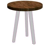 vidaXL Plateau de Table Marron foncé Ø 50 x 4 cm Bois de chêne Massif, Plateau de Table Rond en chêne Moderne, Design réversible, Surface élégante pour Un bel intérieur