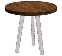 vidaXL Plateau de Table Marron foncé Ø 60 x 4 cm Bois de chêne Massif, Plateau de Table Rond en chêne Moderne, Design réversible, Surface élégante pour Un bel intérieur