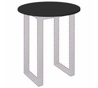 vidaXL Plateau de Table Noir 60 x 60 x 1,5 cm Bois d'ingénierie, Table Ronde élégante pour Jardin, mobilier d'extérieur, Surface en Bois Durable, Parfaite pour Les Repas en terrasse