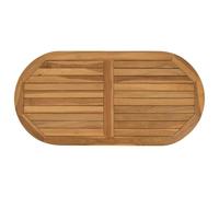 vidaXL Plateau de Table Ovale Bois de Teck Massif Naturel, Plateaux de Table de Cuisine Moderne, en Teck, Marron Solide, Parfaits pour Repas, Bureaux, mobilier décontracté