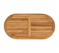 vidaXL Plateau de Table Ovale Bois de Teck Massif Naturel, Plateaux de Table de Cuisine Moderne, en Teck, Marron Solide, Parfaits pour Repas, Bureaux, mobilier décontracté