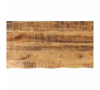 vidaXL Plateau de table, plateau en bois pour table à manger, table basse, bord d'arbre massif, plateau de rechange, 120 x 60 x 2,5 cm, bois de manguier brut