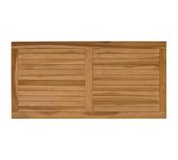 vidaXL Plateau de Table Rectangulaire Bois de Teck Massif Naturel, Plateaux de Table de Cuisine Moderne, en Teck, Marron Solide, Parfaits pour Repas, Bureaux, mobilier décontracté