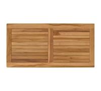 vidaXL Plateau de Table Rectangulaire Bois de Teck Massif Naturel, Plateaux de Table de Cuisine Moderne, en Teck, Marron Solide, Parfaits pour Repas, Bureaux, mobilier décontracté