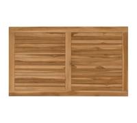 vidaXL Plateau de Table Rectangulaire Bois de Teck Massif Naturel, Plateaux de Table de Cuisine Moderne, en Teck, Marron Solide, Parfaits pour Repas, Bureaux, mobilier décontracté
