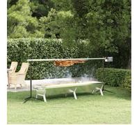 vidaXL Plateau pour Barbecue Argenté 158x42x31 cm Acier Inoxydable