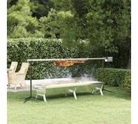 vidaXL Plateau pour barbecue 319968 Argenté 158x42x31 cm Acier inoxydable
