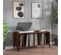 Vidaxl Armoire À Disques Chêne Marron 100x38x48 Cm Bois D'ingénierie Marron