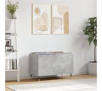 Platenkast 74,5x38x48 cm bewerkt hout betongrijs831720