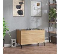 Vidaxl Armoire À Disques Chêne Sonoma 74,5x38x48 Cm Bois D'ingénierie Multicolore