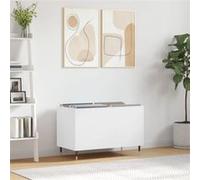 vidaXL Armoire à disques 74,5x38x48 cm bois d'ingénierie blanc 831716