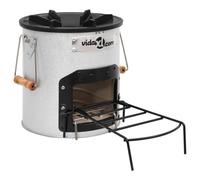 Vidaxl Poãªle Ã Bois De Camping Argentã© 45x25x26 Cm Acier