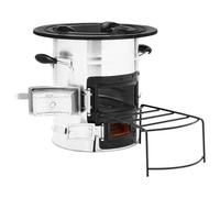 Vidaxl Poãªle Ã Bois De Camping Argentã© 51,5x35x30,5cm Acier Inoxydable