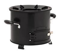 Vidaxl Poãªle Ã Bois De Camping Noir 36x26x22,5 Cm Mã©Tal